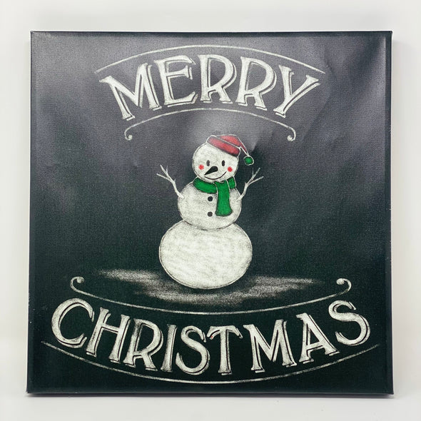 MERRY CHRISTMAS WITH SNOWMAN WALL DECOR