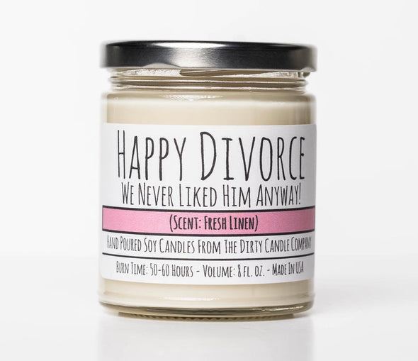 "HAPPY DIVORCE" 4 OZ CANDLE