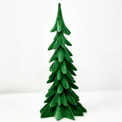 LARGE GREEN VELVET CHRISTMAS TREE