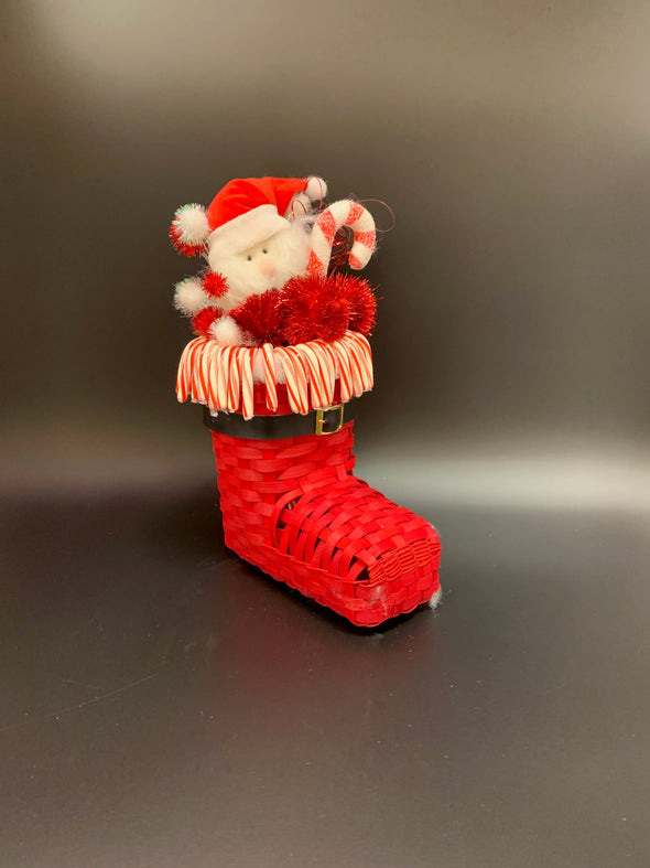 RED CHRISTMAS BOOT FILLED W/ CANDY CANES