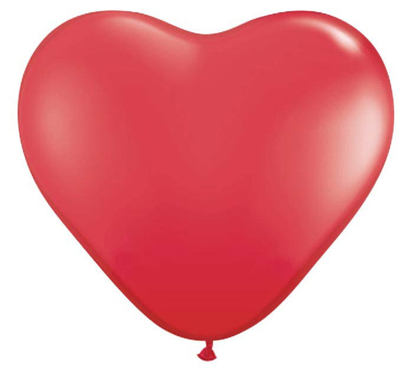 6" RED HEART BALLOON