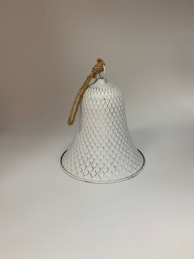 LARGE CHRISTMAS BELL IN WHITE
