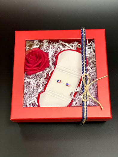 JULY 4RTH RED, WHITE & BLUE GIFT BOX