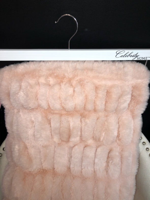 Pink Fur Throw Blanket