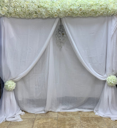 CUSTOM DECORATED WEDDING ARCH "WHITE/FLORAL "