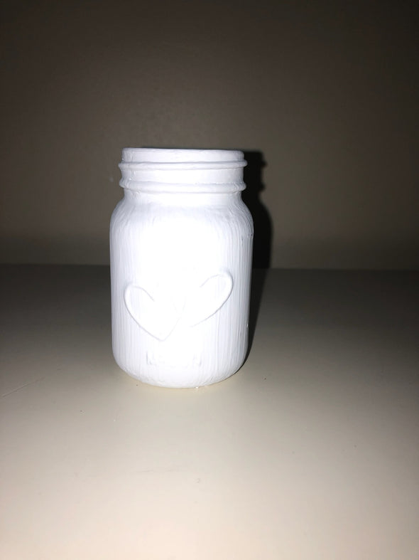 WIDE MOUTH EXTRA SMALL MASON JAR "LINEN WHITE"