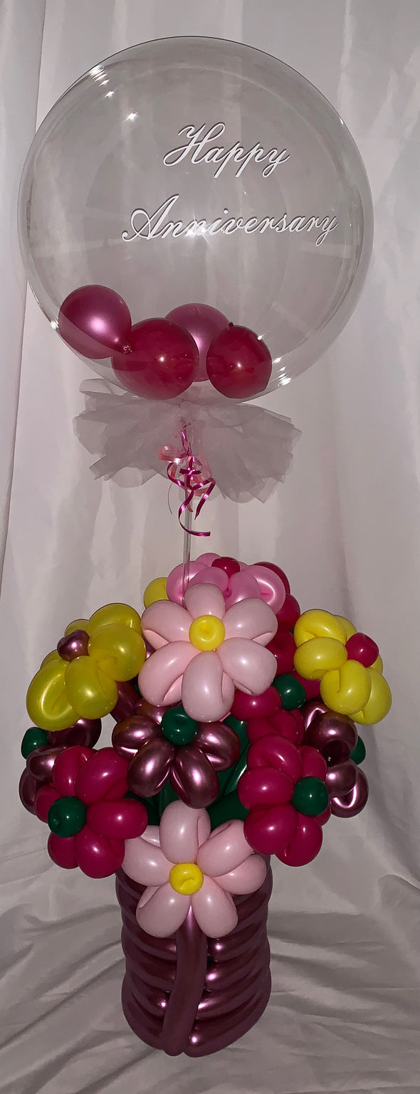 CUSTOME "HAPPY 6 MONTH ANNIVERSARY" BALLOON BOUQUET