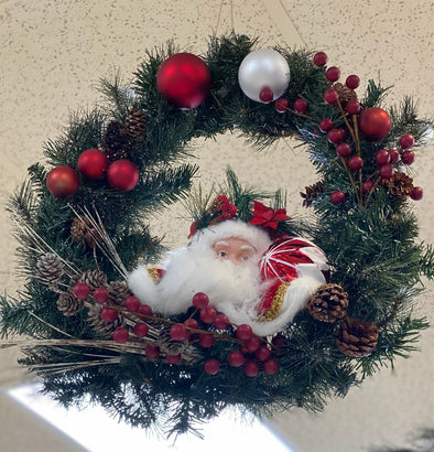 "Santa" Christmas  hanging wreath