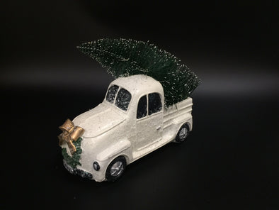 CHRISTMAS TREE IN PICK UP TRUCK