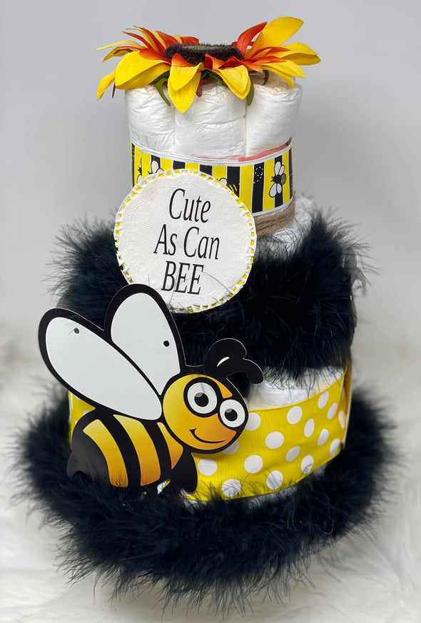 "Cute as can Bee" Diaper Cake
