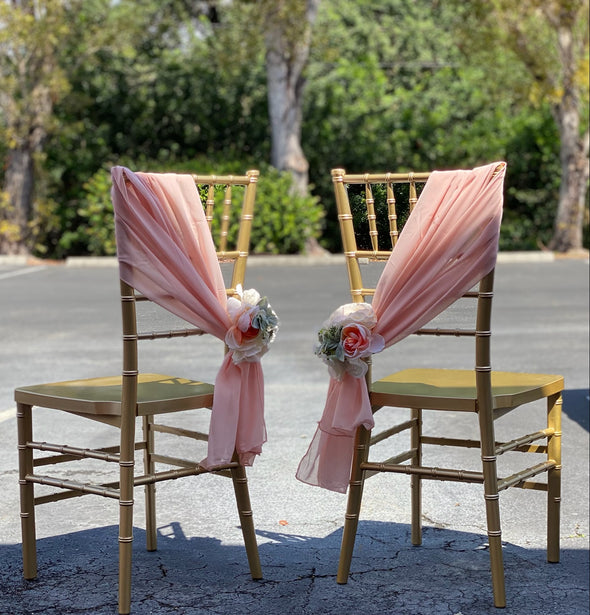 Draped ceremony chairs