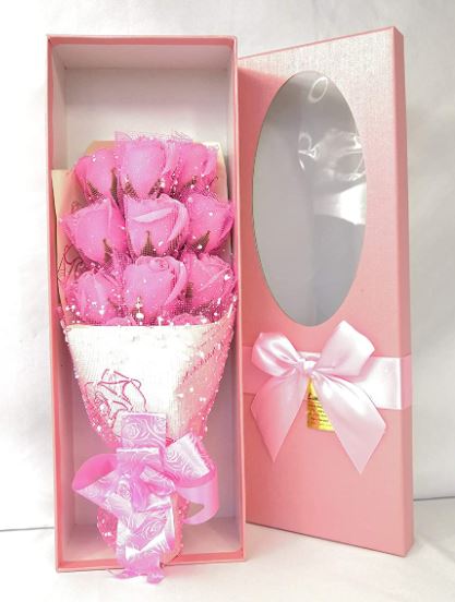 Gift Box Pink Rose Soap Bouquet