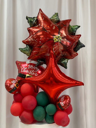 Christmas balloon centerpiece/bouquet