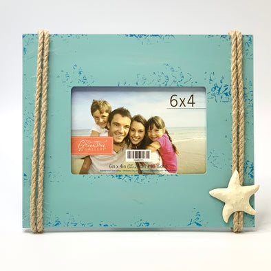Blue Picture Frame w/ Star Fish