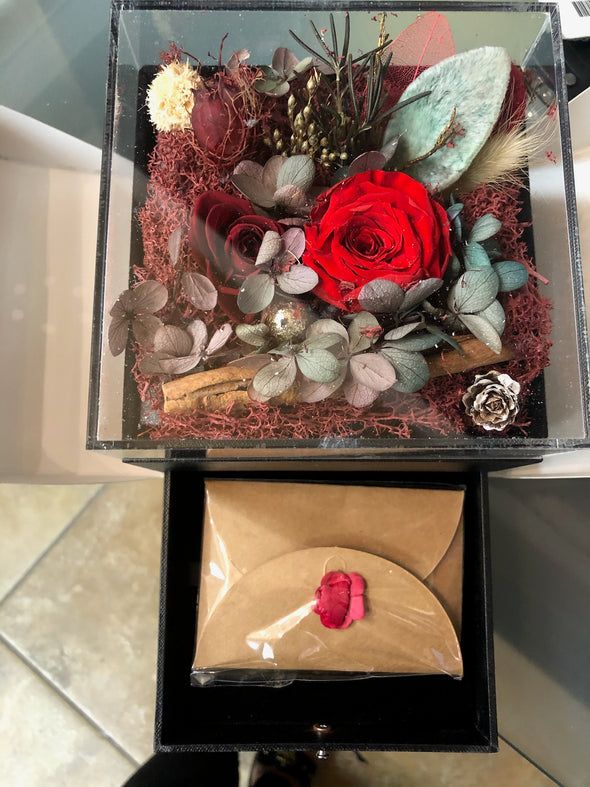 Eternal Roses in Case w/ Access Drawer