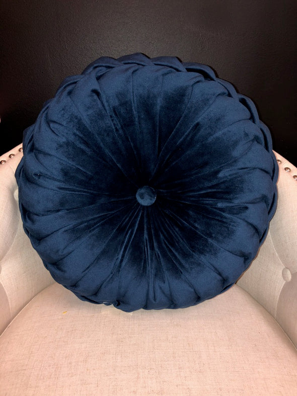 Navy Suede Pillow
