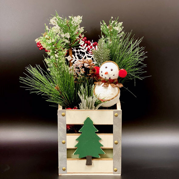 CHRISTMAS TABLETOP DECORATION IN TREE BOX