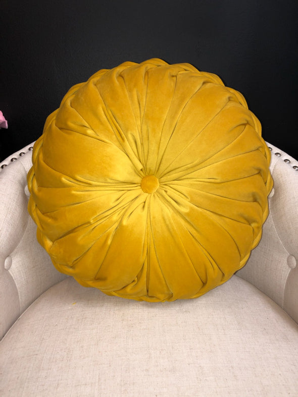 Yellow Suede Pillow