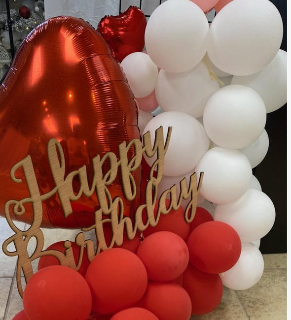 "Happy Birthday" Cascading balloons package