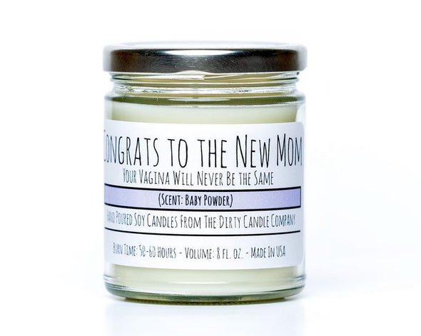 "CONGRATS TO THE NEW
 MOM" 4 OZ CANDLE