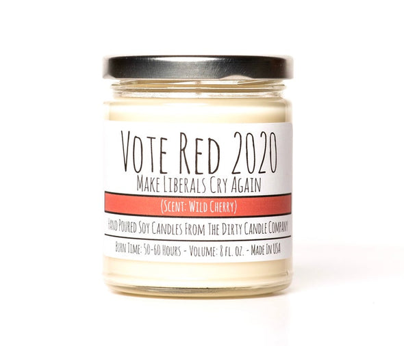 "VOTE RED 2020" 8 OZ CANDLE