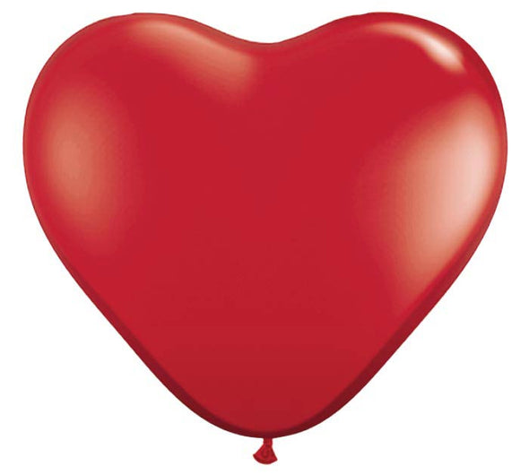 11" DARK RUBY RED HEART SHAPED BALLOON
