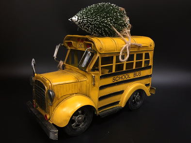 CHRISTMAS TREE ON SCHOOL BUS